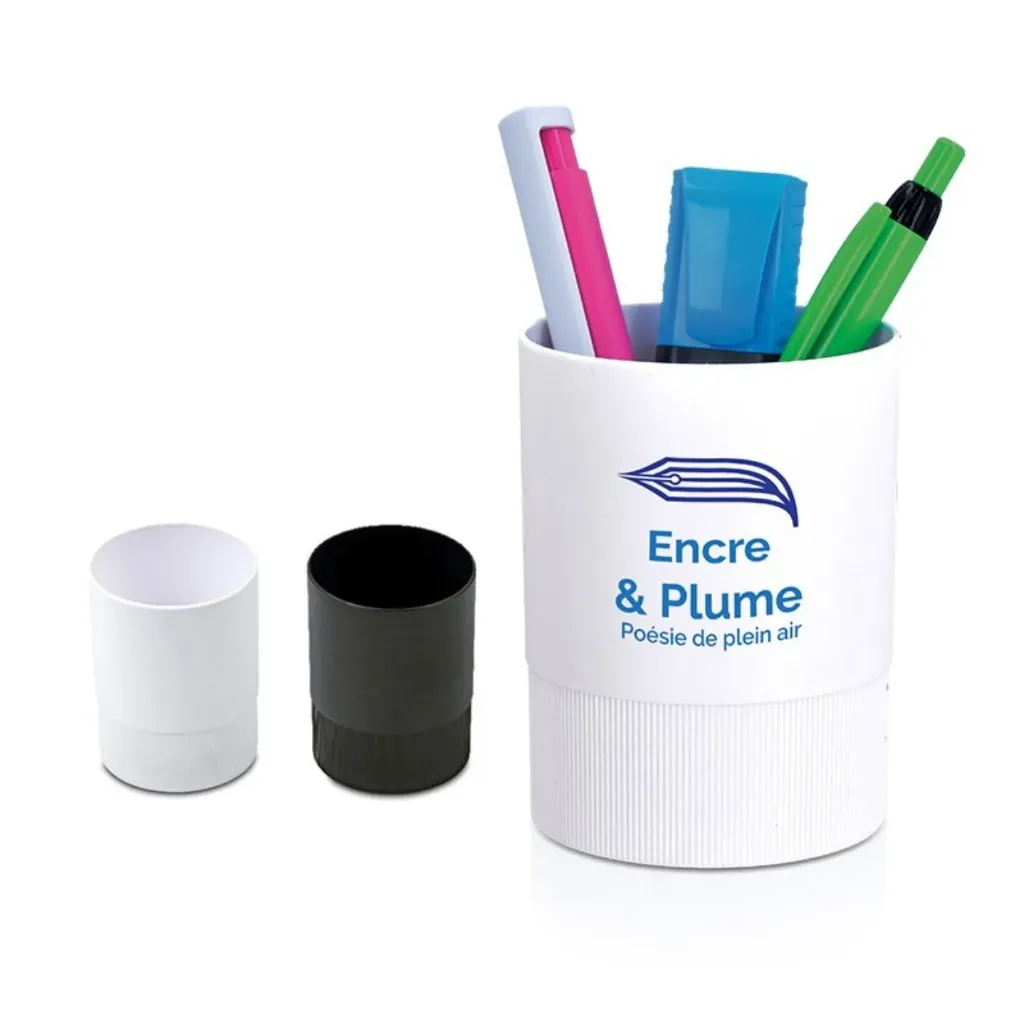 [26011603-01] Pot à crayons plastique personnalisable (100)